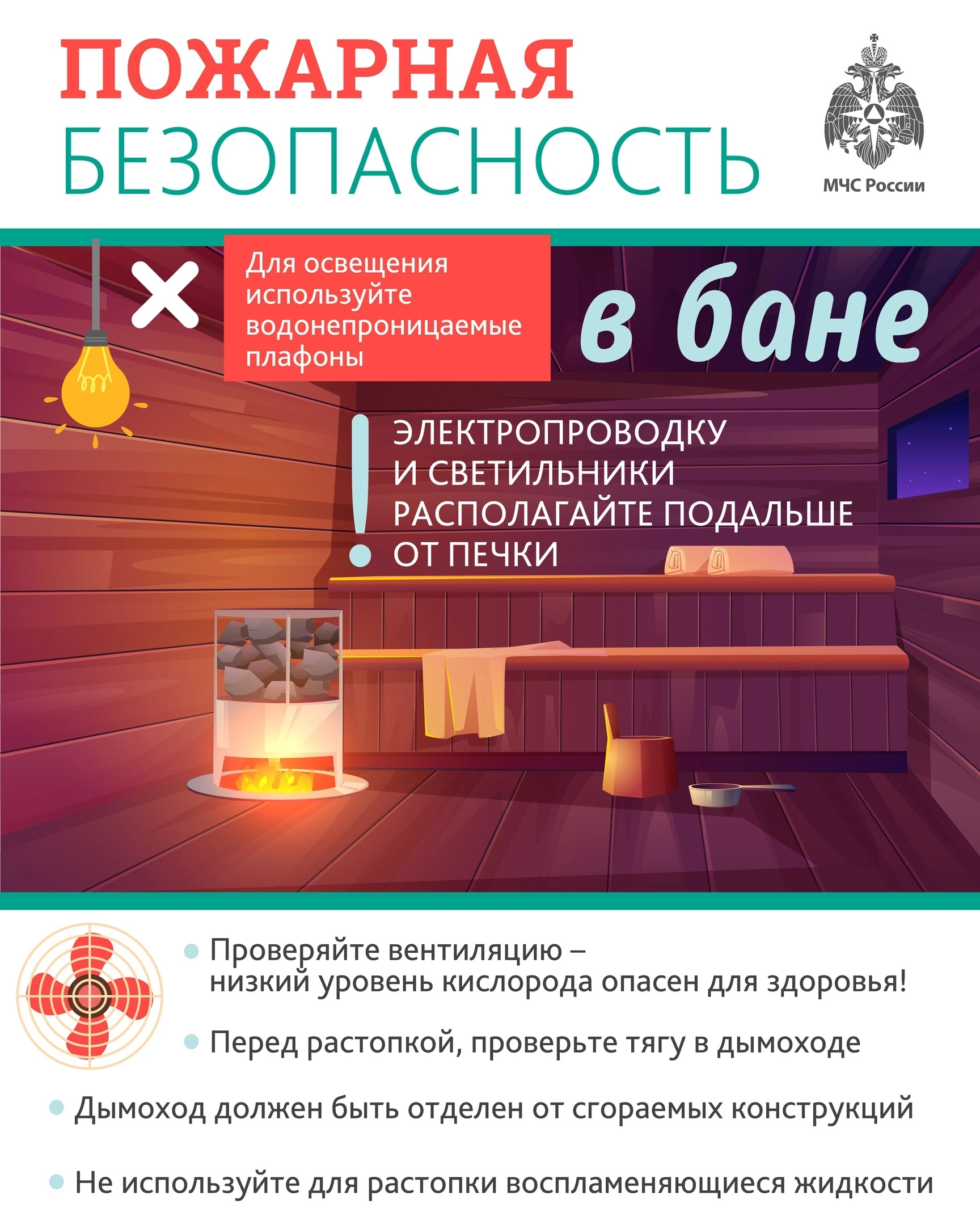 Памятка по пожарной безопасности в бане..