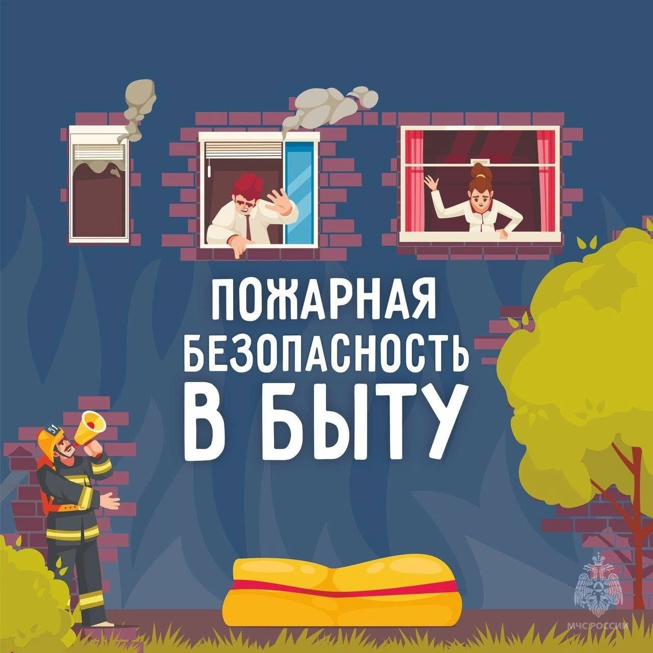 Памятка по соблюдению мер пожарной безопасности в быту..