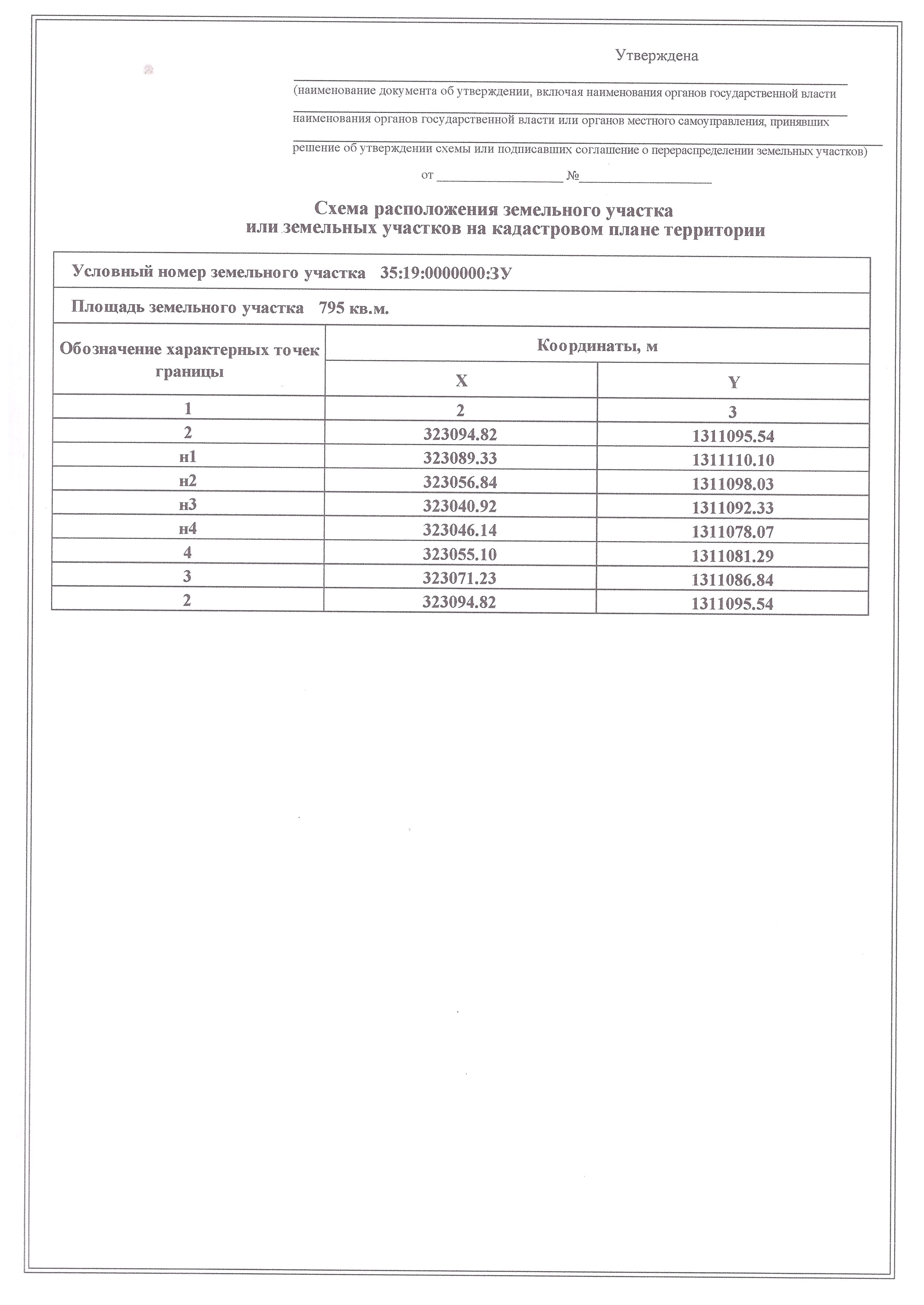 Извещение – земельный участок 795 кв.м., Российская Федерация, Вологодская  область, Устюженский муниципальный район,  п. им. Желябова.