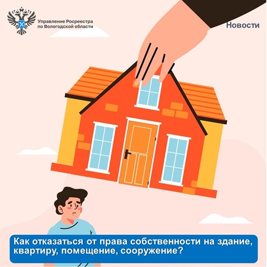 Об отказе от права собственности на здание, квартиру, помещение, сооружение. Об отказе от права собственности на здание, квартиру, помещение, сооружение.